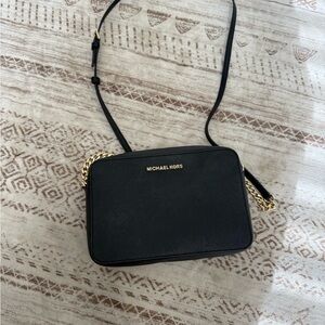 Michael Kors Black and Gold Crossbody Bag